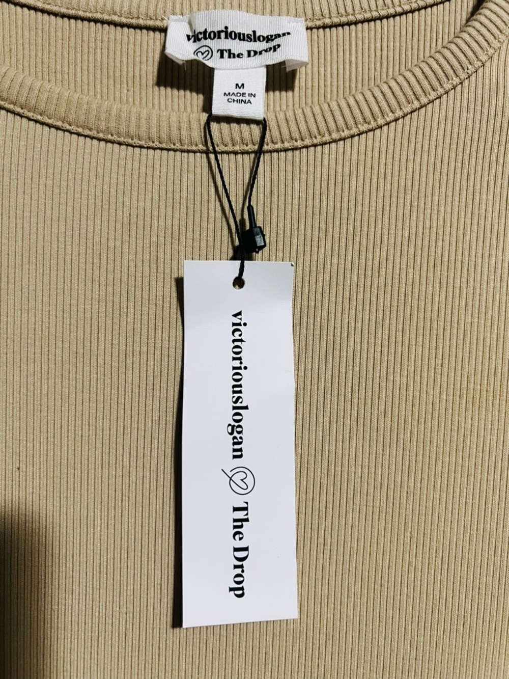 Asymmetrical Beige Long-Sleeve Knit Dress with Side Button Detail - Picture 8 of 16